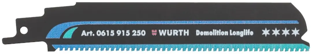 Würth Schrobzaagblad, vier sterren, Demolition Longlife/RVS professional voor s