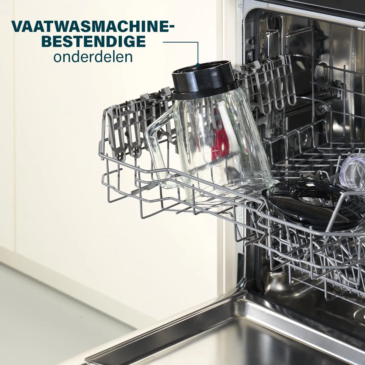 Princess Black Steel Blender 1000W 1.5L - 4 Snelheden - Glaskan