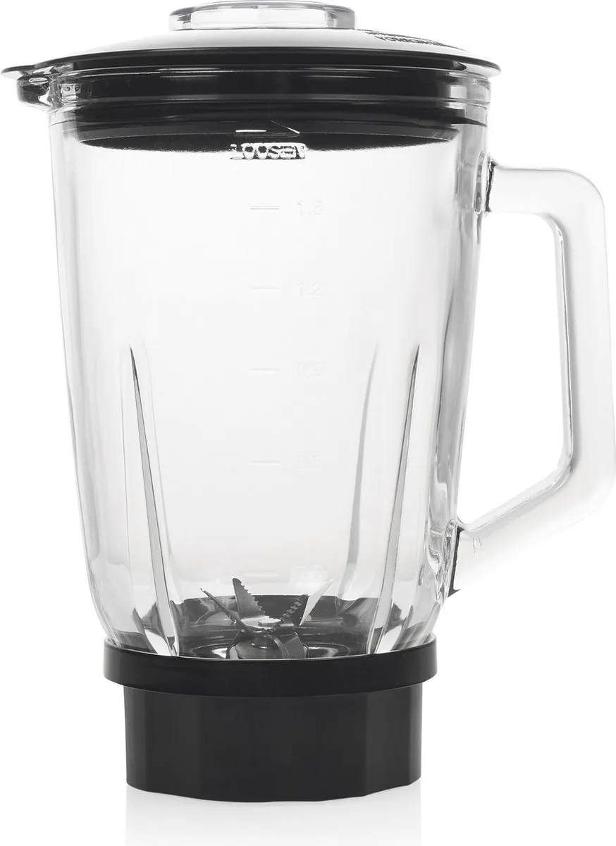 Princess Black Steel Blender 1000W 1.5L - 4 Snelheden - Glaskan