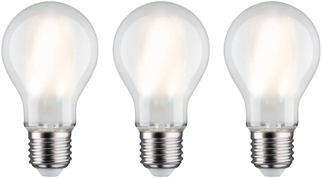 Paulmann Filament LED-gloeilamp E27 3x9W 3165lm 4000K - Mat - 3 Stuks