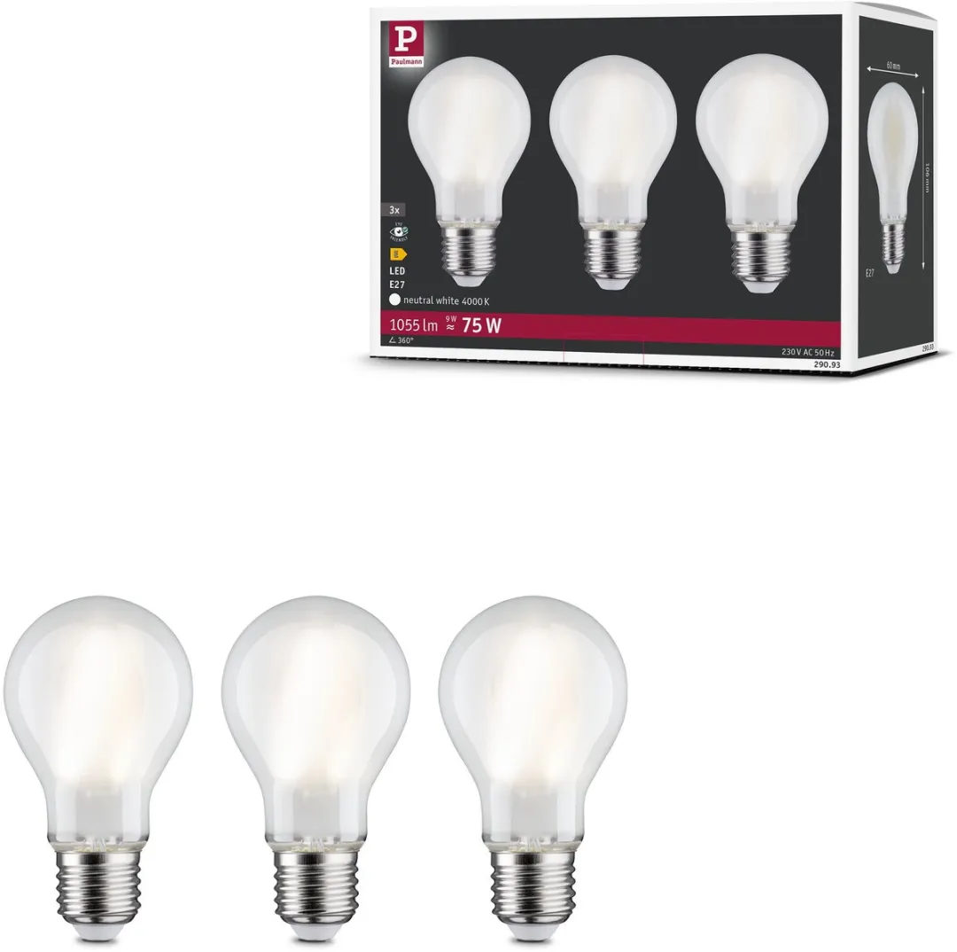 Paulmann Filament LED-gloeilamp E27 3x9W 3165lm 4000K