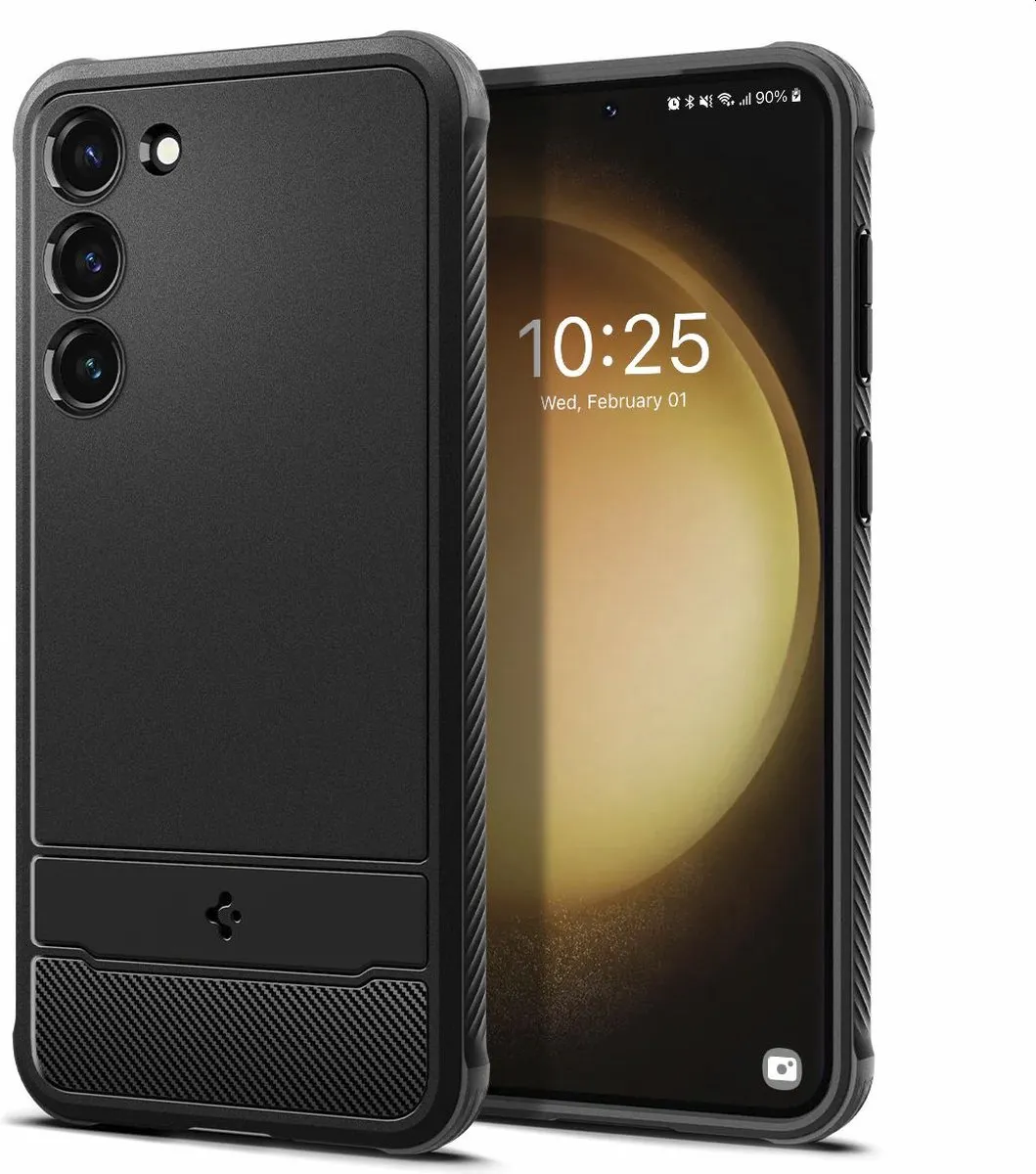 Spigen Rugged Armor Hoesje ACS05711 - Samsung Galaxy S23 - Zwart