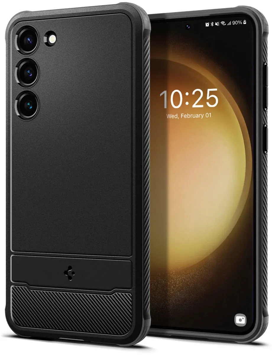 Spigen Rugged Armor Hoesje ACS05711 - Samsung Galaxy S23 - Zwart