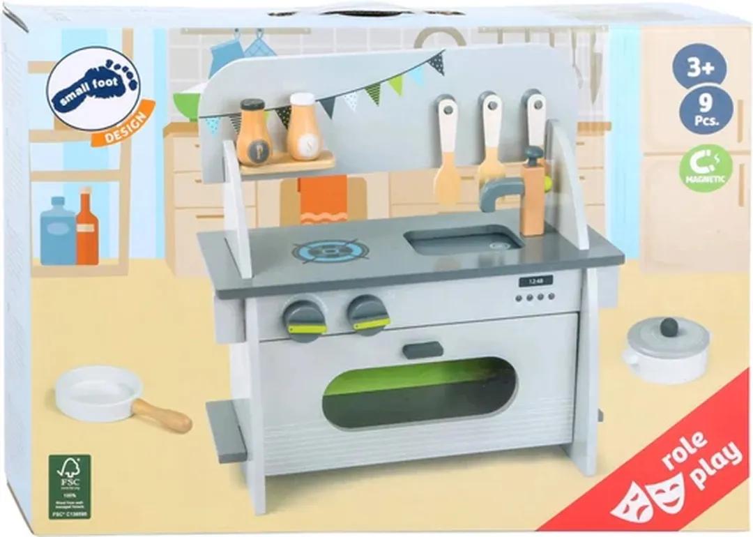 Small Foot Houten Speelkeuken Compact - 9-delig
