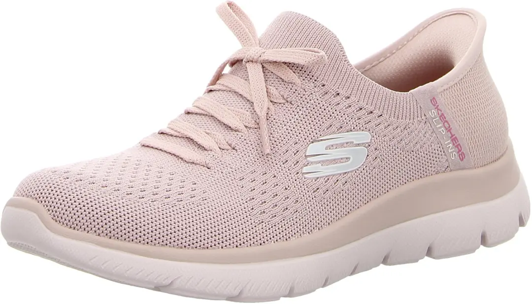 Skechers Textil dames instappers roze maat 42