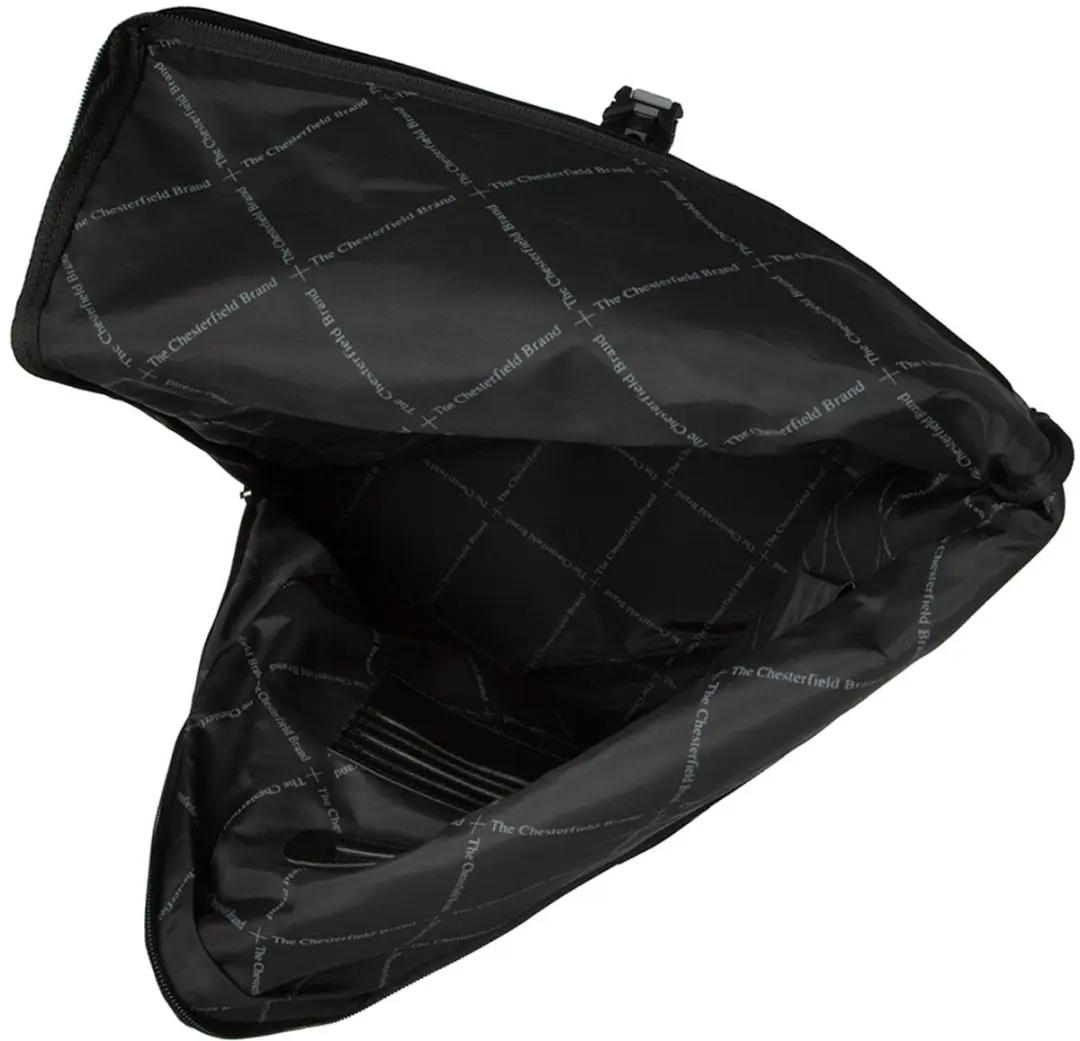 Chesterfield Savona Laptoprugzak 15.6 inch - Echt leer - Zwart - afbeelding 3 van 6