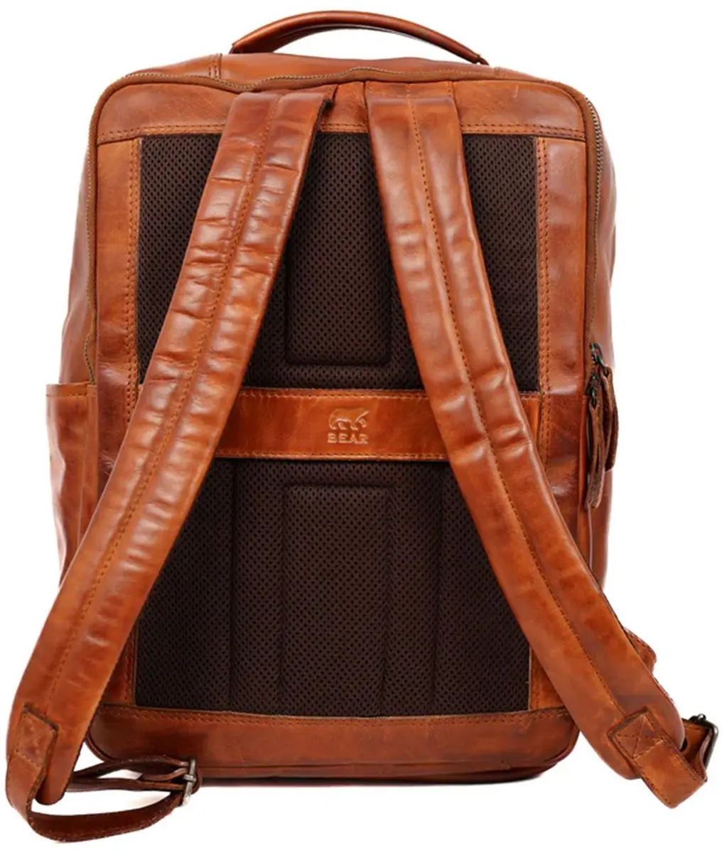 Bear Design Odin Laptoprugzak 16L - 15.6 inch - Cognac - afbeelding 4 van 6