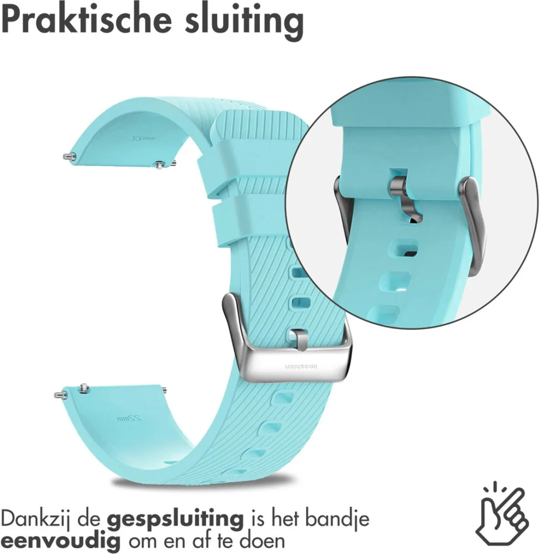 Imoshion Flexibel Siliconen Smartwatchband 22mm - Lichtblauw