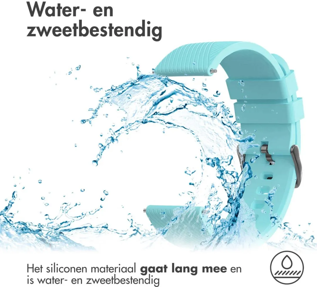 Imoshion Flexibel Siliconen Smartwatchband 22mm - Lichtblauw