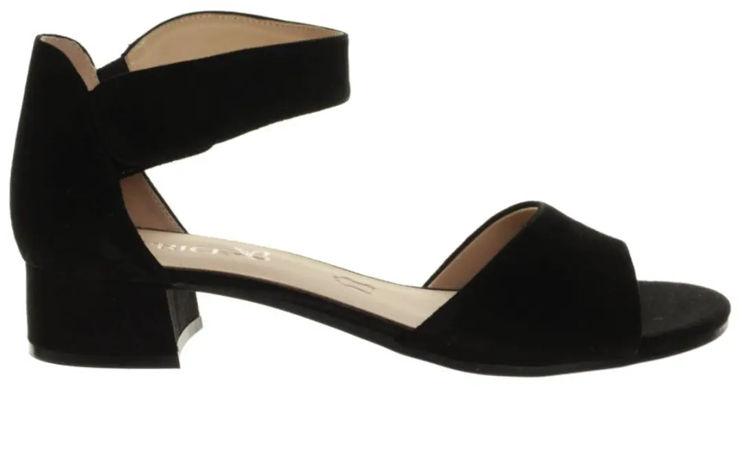 Zwarte Suede Sandaal Hak maat 39