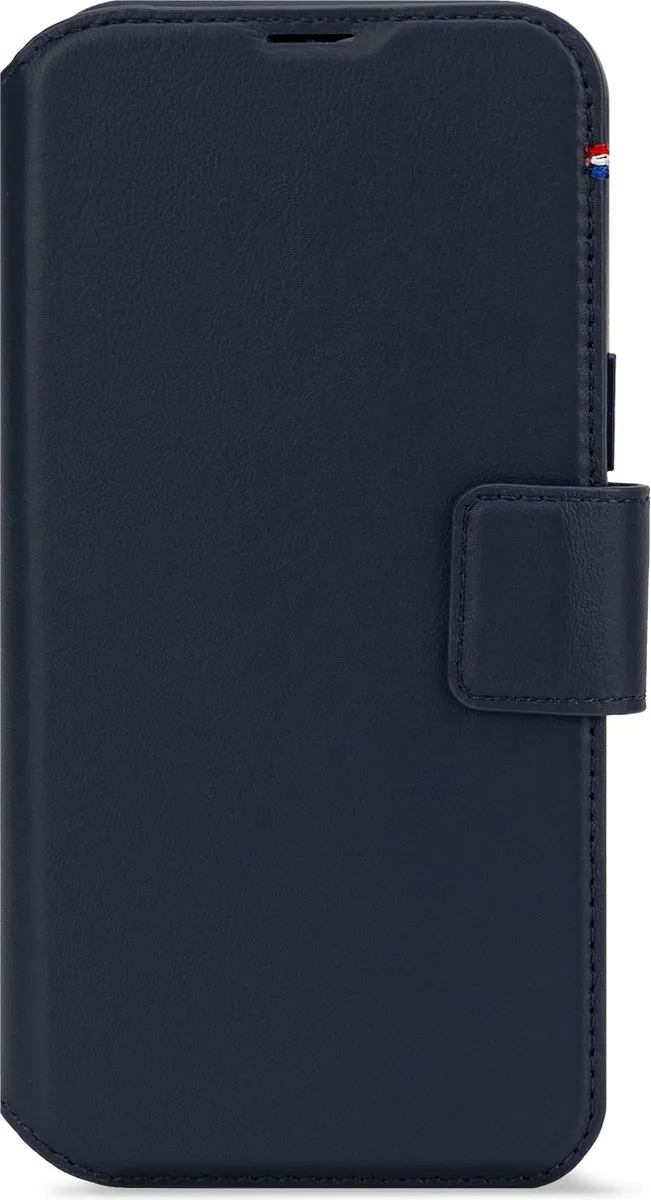 Decoded Leren Wallet Case iPhone 16 - Navy Blauw - 3 Pasjes
