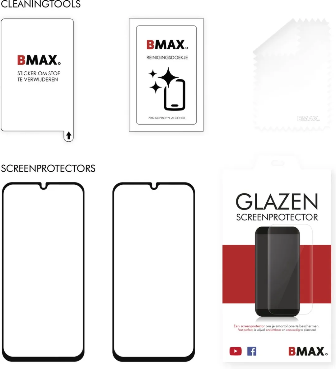 BMAX Screenprotector Samsung Galaxy M34 5G - 2 Stuks - Zwart