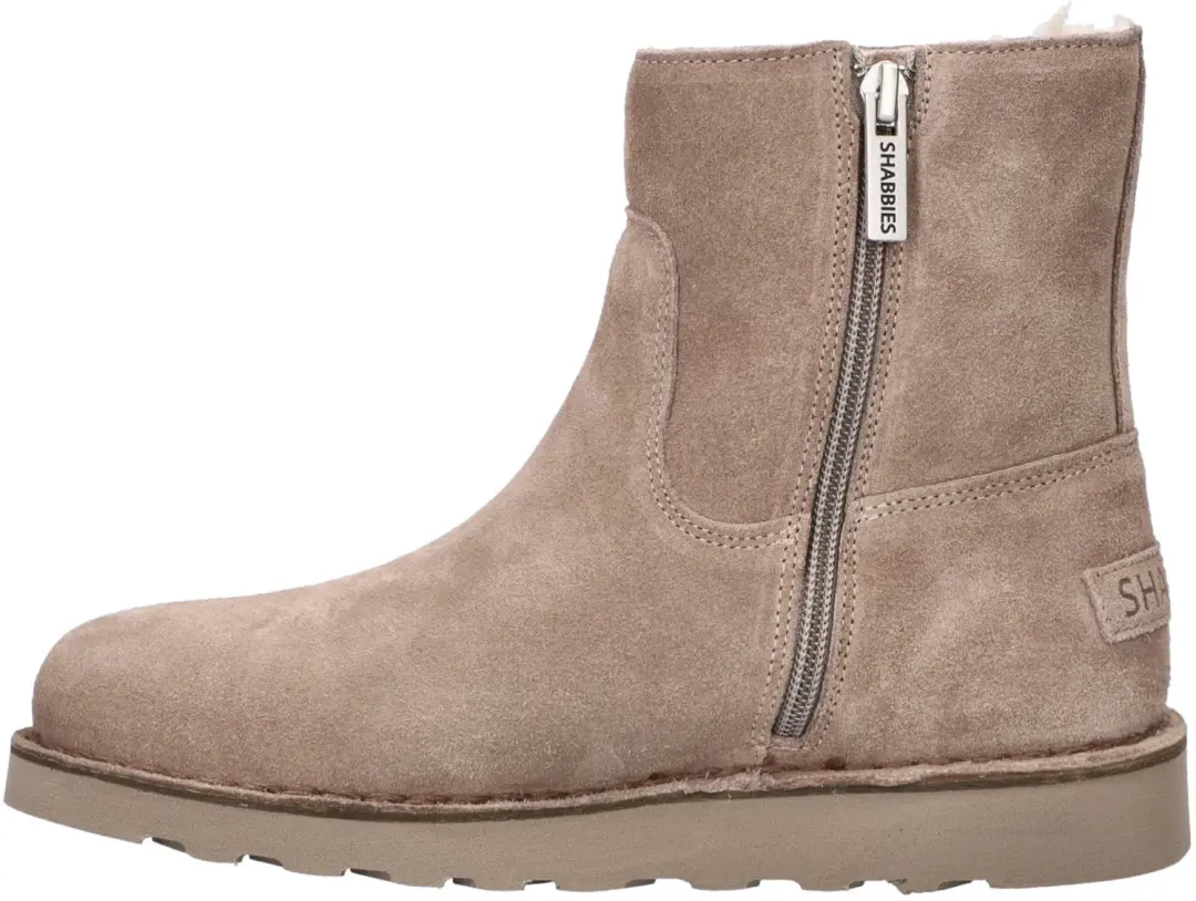 Shabbies Amsterdam Palissa Mila Zip dames gevoerde boots - Taupe - Maat 39 - afbeelding 5 van 6