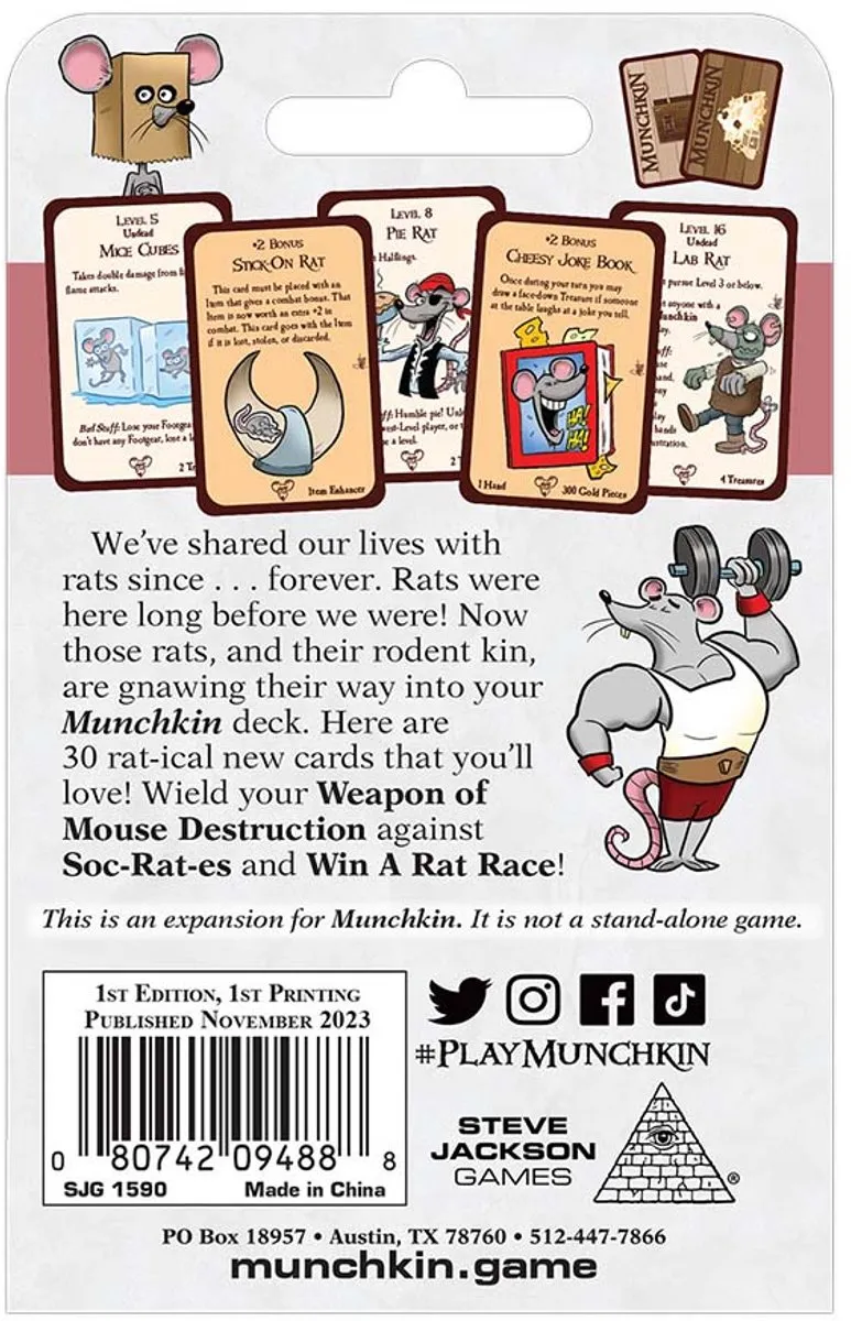 Steve Jackson Games Munchkin Rats Uitbreiding