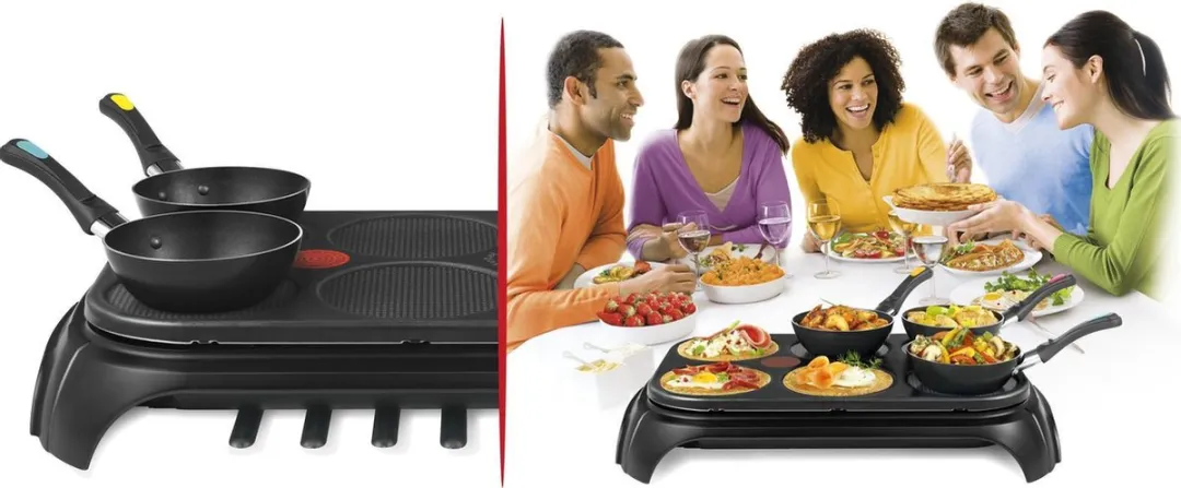Tefal Wokparty Duo PY5828 Wokset - 6 Personen - Zwart