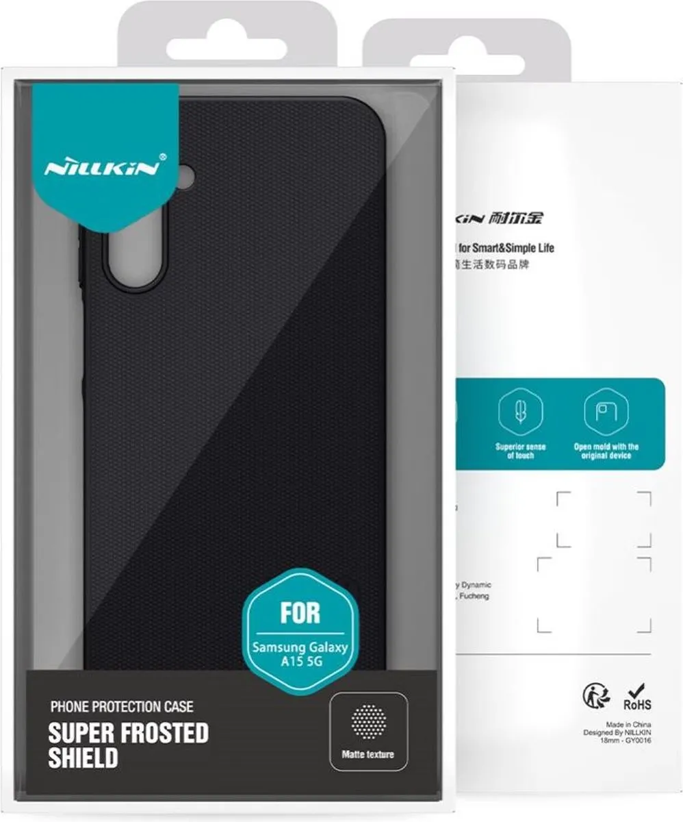 Nillkin Super Frosted Shield Hoesje Samsung Galaxy A15 - Zwart