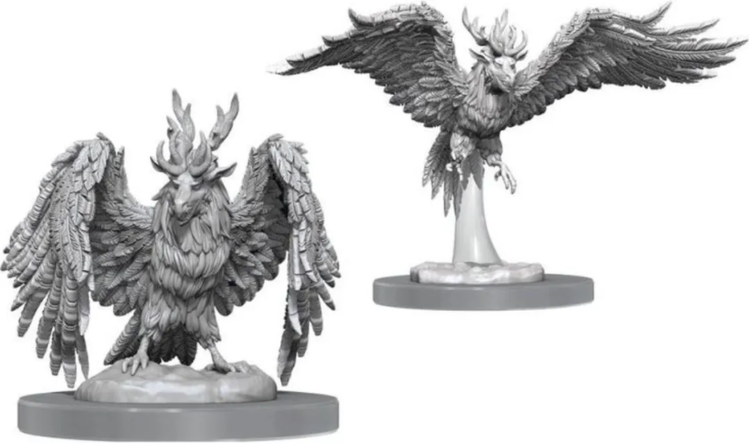 Wizkids D&D Nolzur's Marvelous Miniatures Perytons - 2 Stuks - Grijs