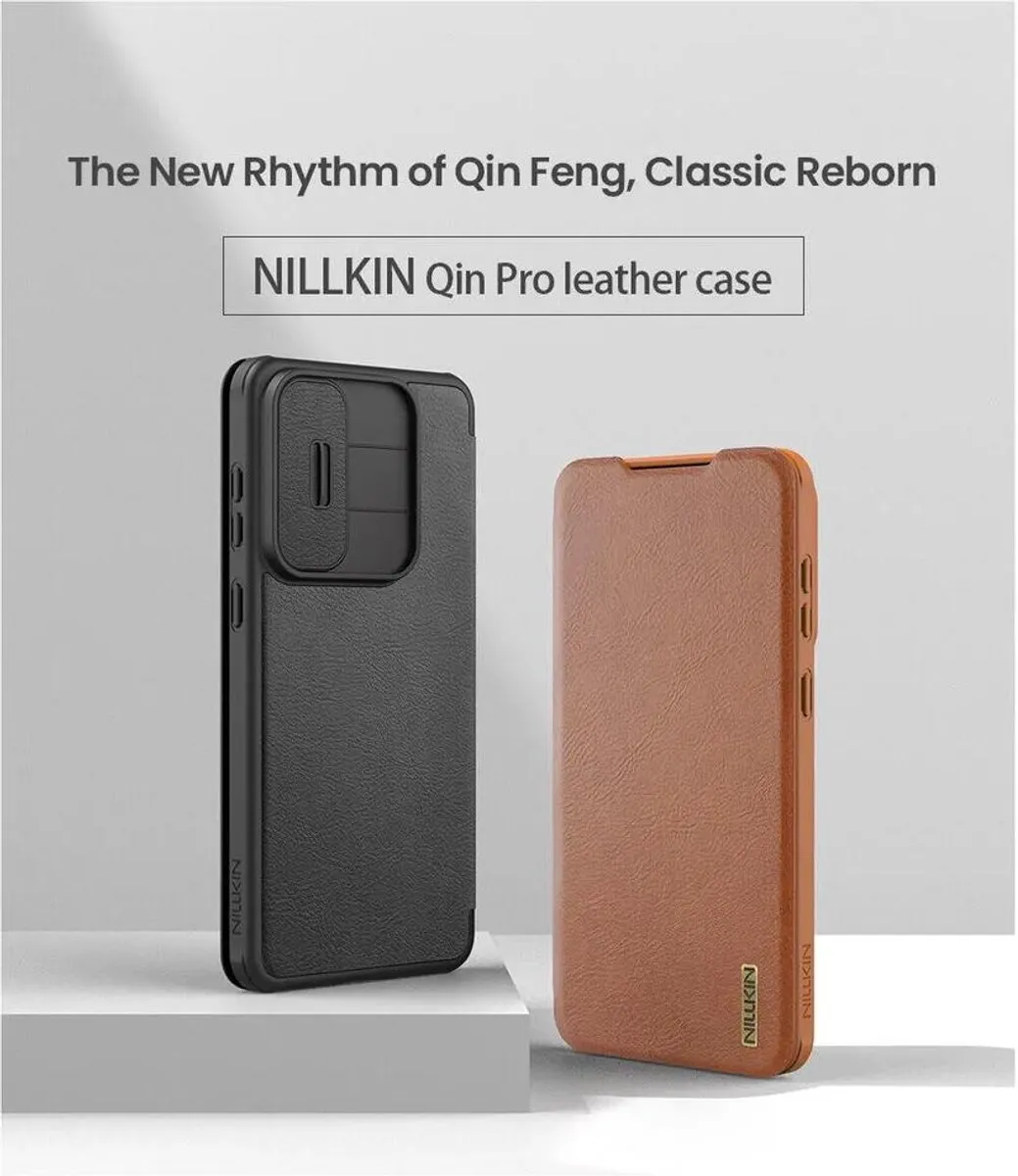 Nillkin Qin Pro Hoesje Samsung Galaxy S25 Edge - 2 Pasjes - Bruin