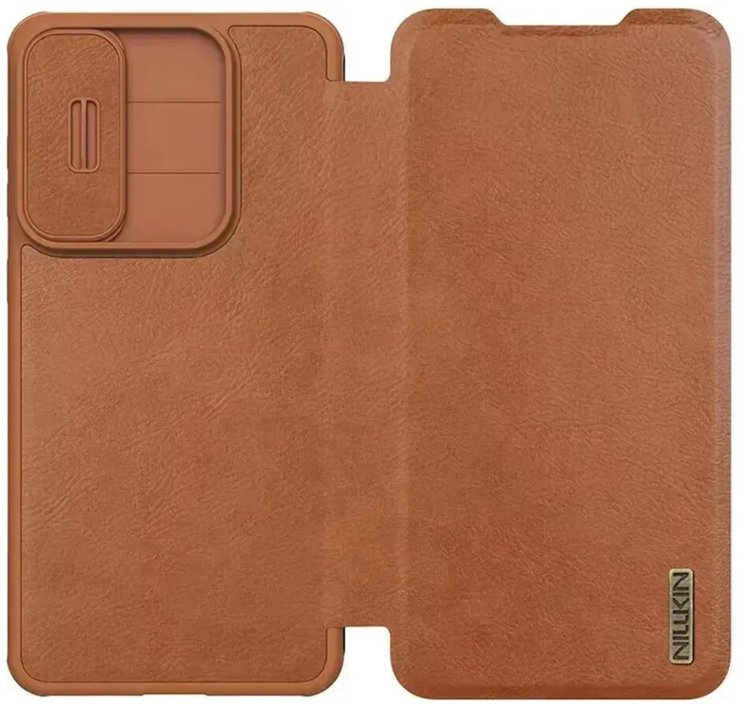 Nillkin Qin Pro Hoesje Samsung Galaxy S25 Edge - 2 Pasjes - Bruin