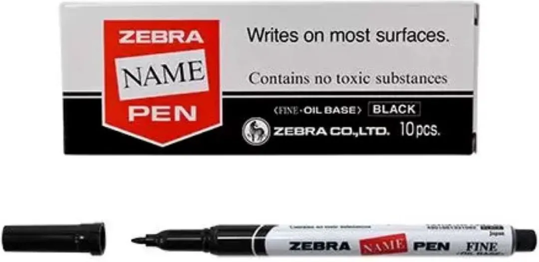 Zebra Textielpen 1.5mm - Zwart