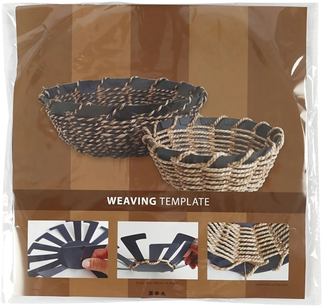 Creativ Company Mand Weven Sjabloon 14x8cm - 10 Stuks Zwart