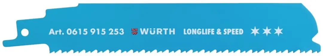 Würth Reciprozaagblad, metaal, drie sterren Longlife & Speed