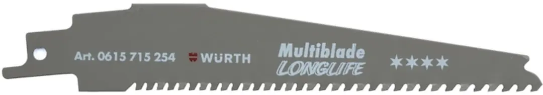 Würth Reciprozaagblad, bouw, vier sterren, Multiblade Longlife/gietijzer profes