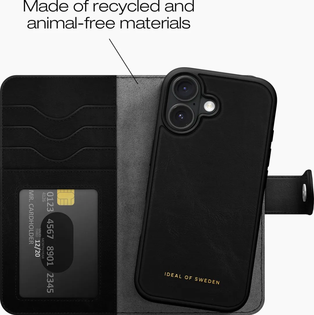 iDeal of Sweden Magnet Wallet IDMWP-I2467-01 - iPhone 16 Plus - 6 Pasjes - Zwart - afbeelding 6 van 6
