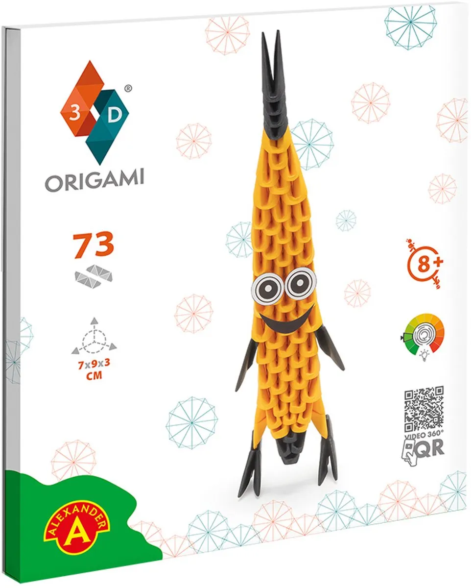 3D Model Origami Banaan- Papier