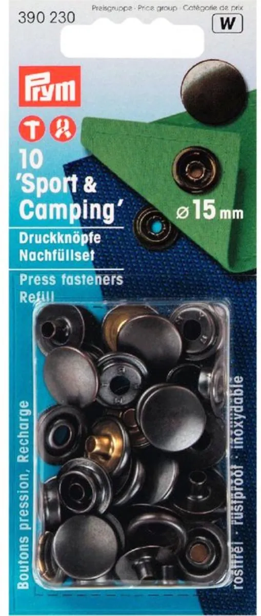 Prym Navullingen Drukknopen Sport & Camping 10 Stuks