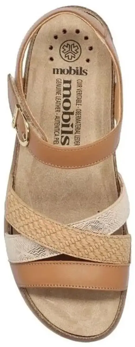 Mephisto Thina Silk Platte Sandalen - Bruin - 41 - afbeelding 5 van 6