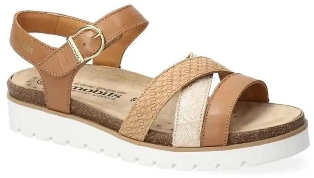 Mephisto Thina Silk Platte Sandalen - Bruin - 41 - afbeelding 4 van 6
