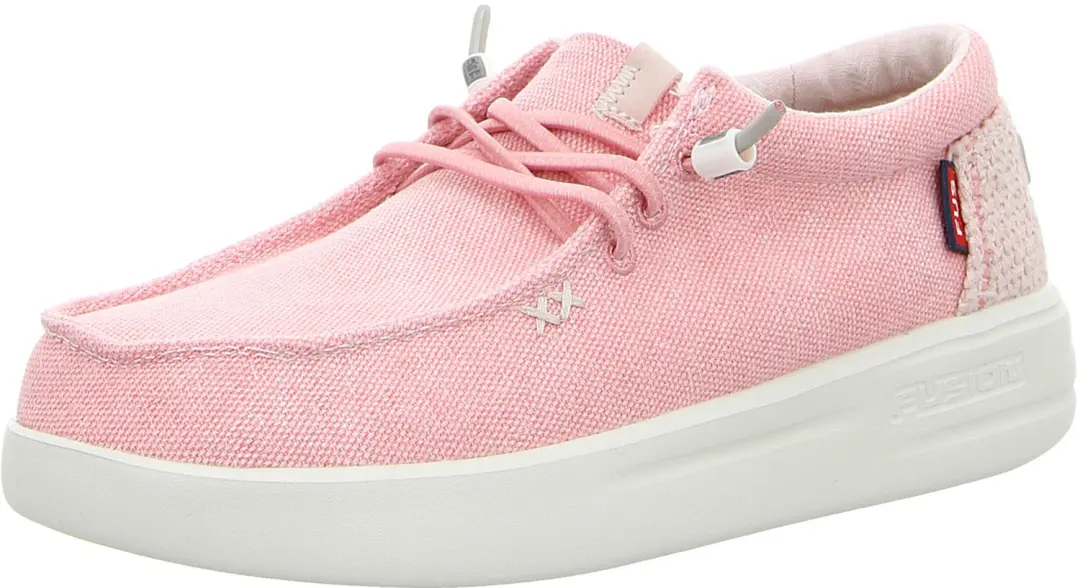 Fusion LILY washed canvas baby pink dames veterschoenen roze maat 37