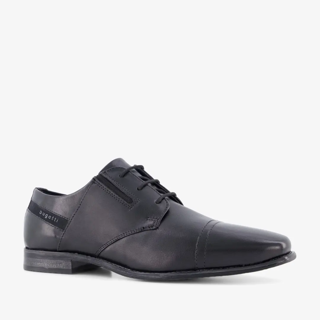Bugatti leren heren veterschoenen zwart