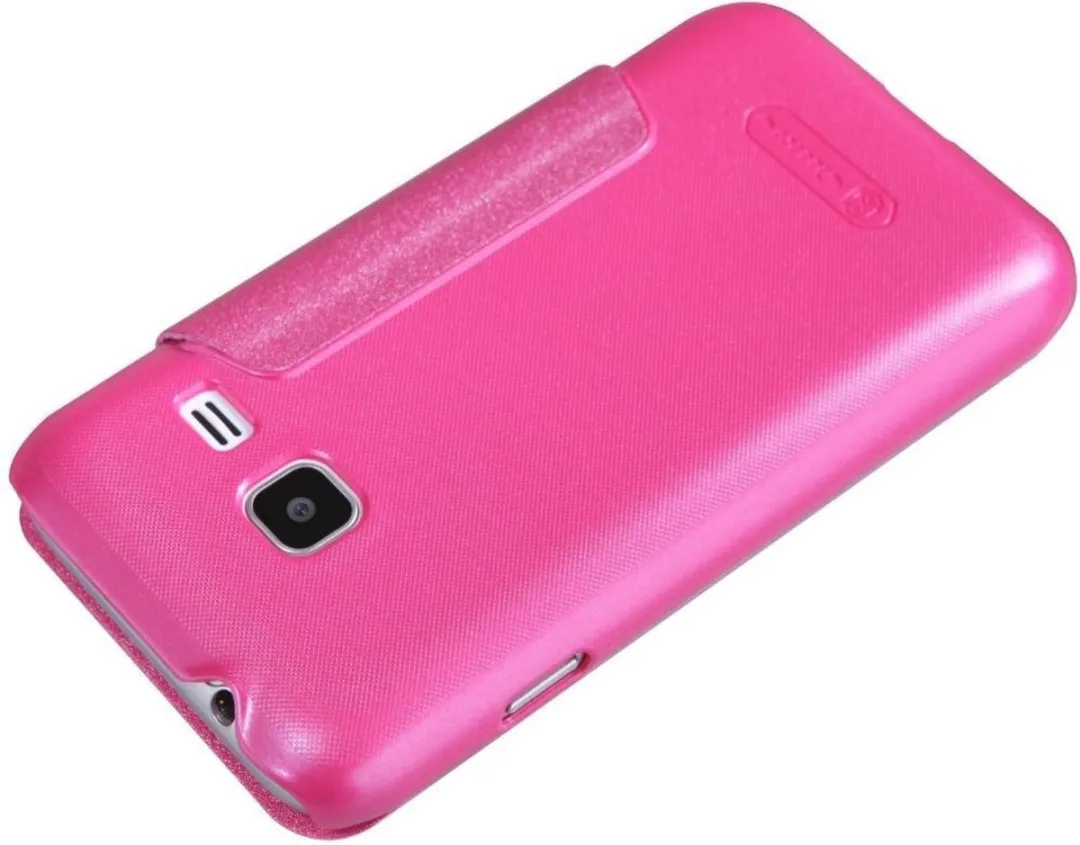 Nillkin Sparkle Series Leather Case Samsung Galaxy J1 2016 - Roze - afbeelding 5 van 6