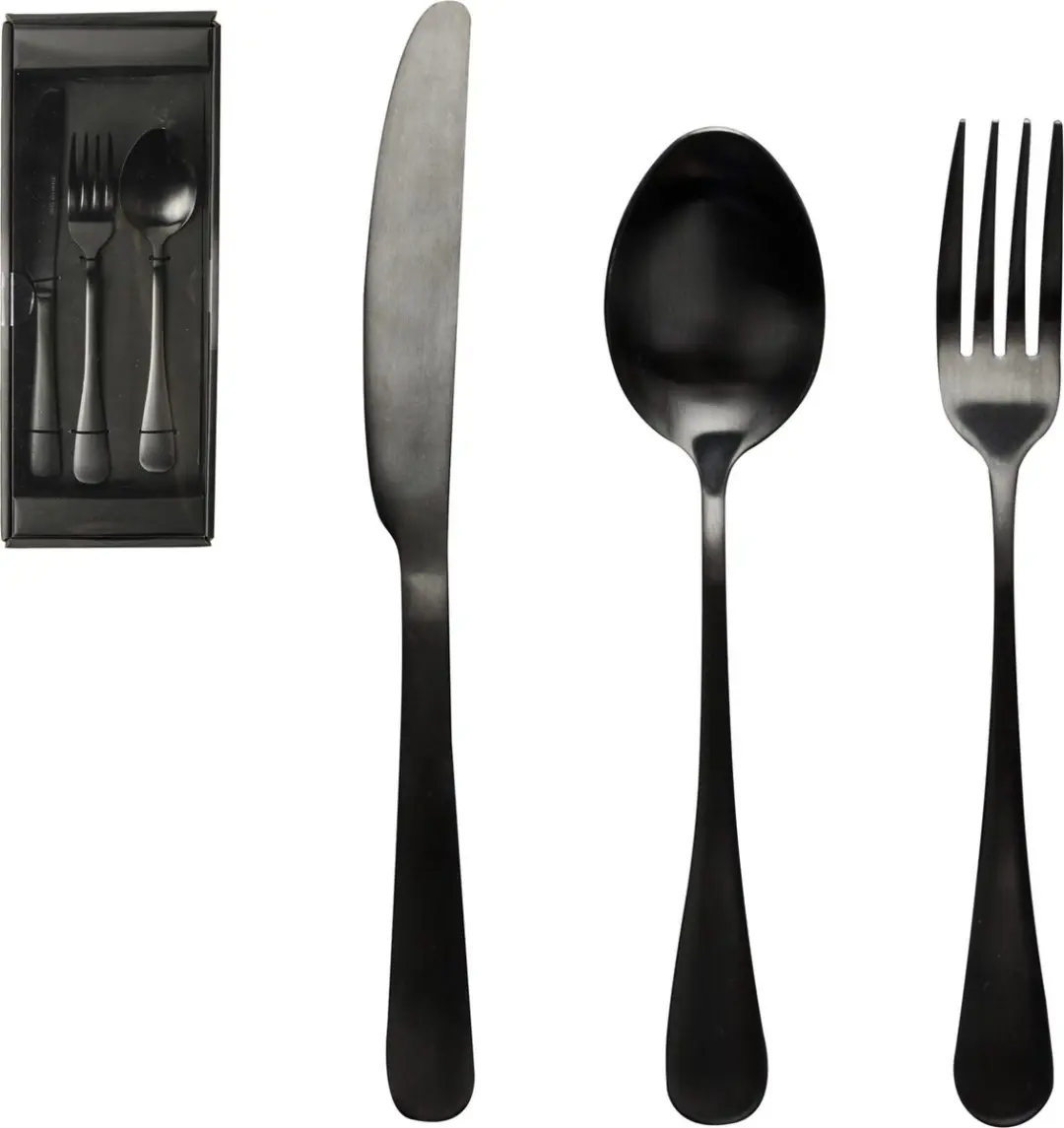 Gusta Bestek Set 3dlg-Mat Zwart