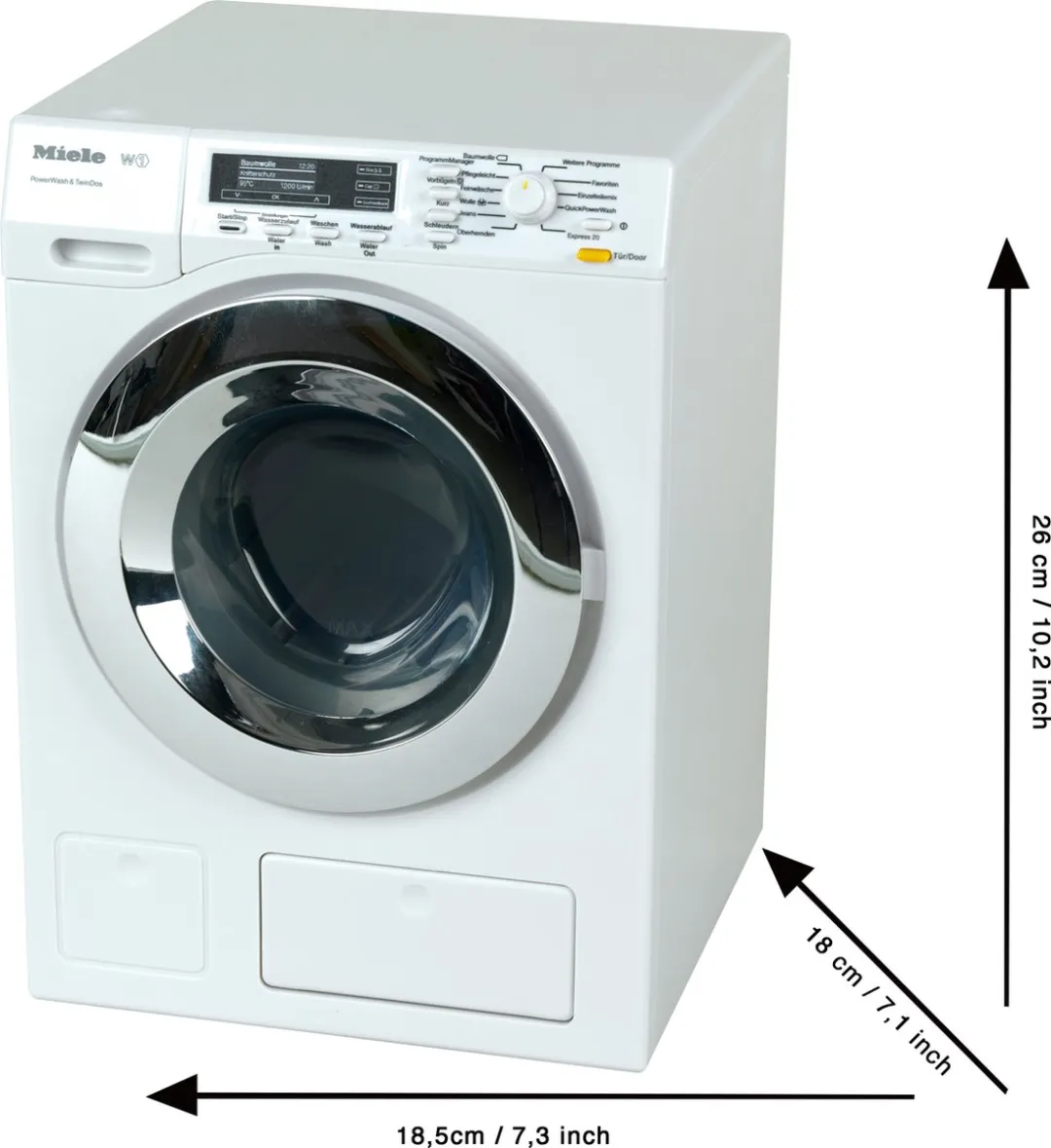 Klein Toys Miele Speelgoedwasmachine - 18,5x26x18cm - Wit - afbeelding 6 van 6