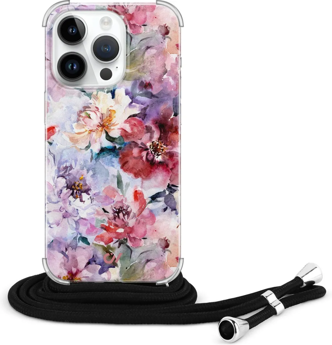 Casevibes Telefoonhoesje iPhone 14 Pro Bloemen Acryl Roze C/14P/UV/006