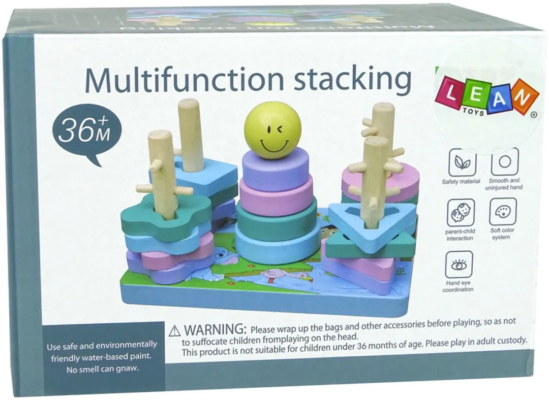Lean Toys Houten Blokken Zeewereld Sorteerbord - 20 Stuks