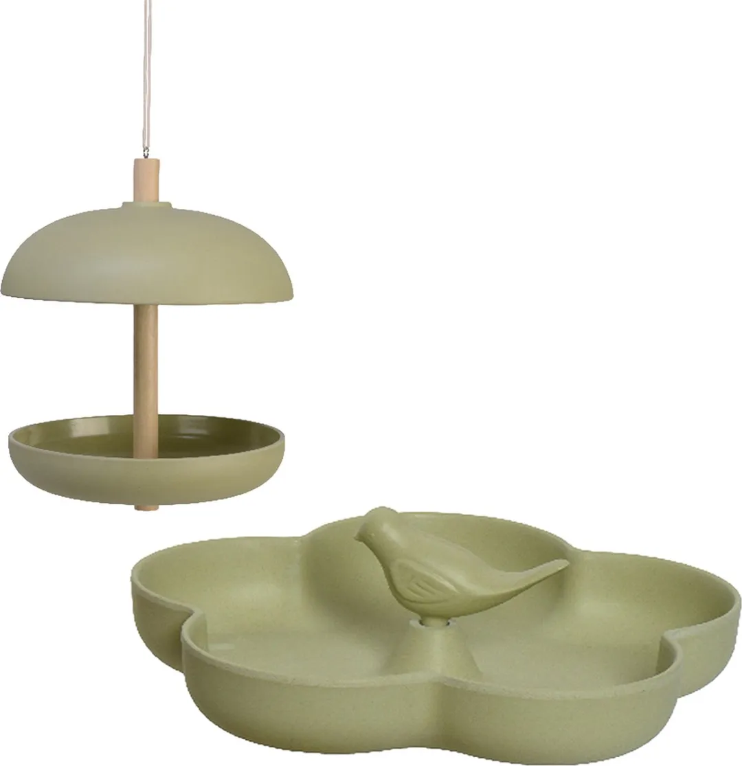 Decoris Vogel Voedersilo met Vogelbad