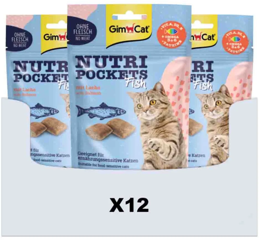 GimCat Nutri Pockets Vis met Zalm - 12x60g