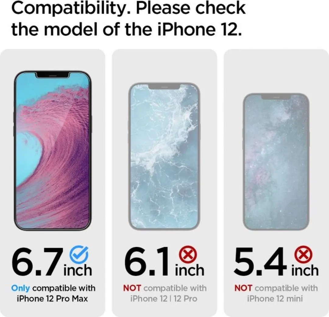Spigen Glas.tR Slim AGL01467 iPhone 12 Pro Max Beschermglas - 2 Stuks