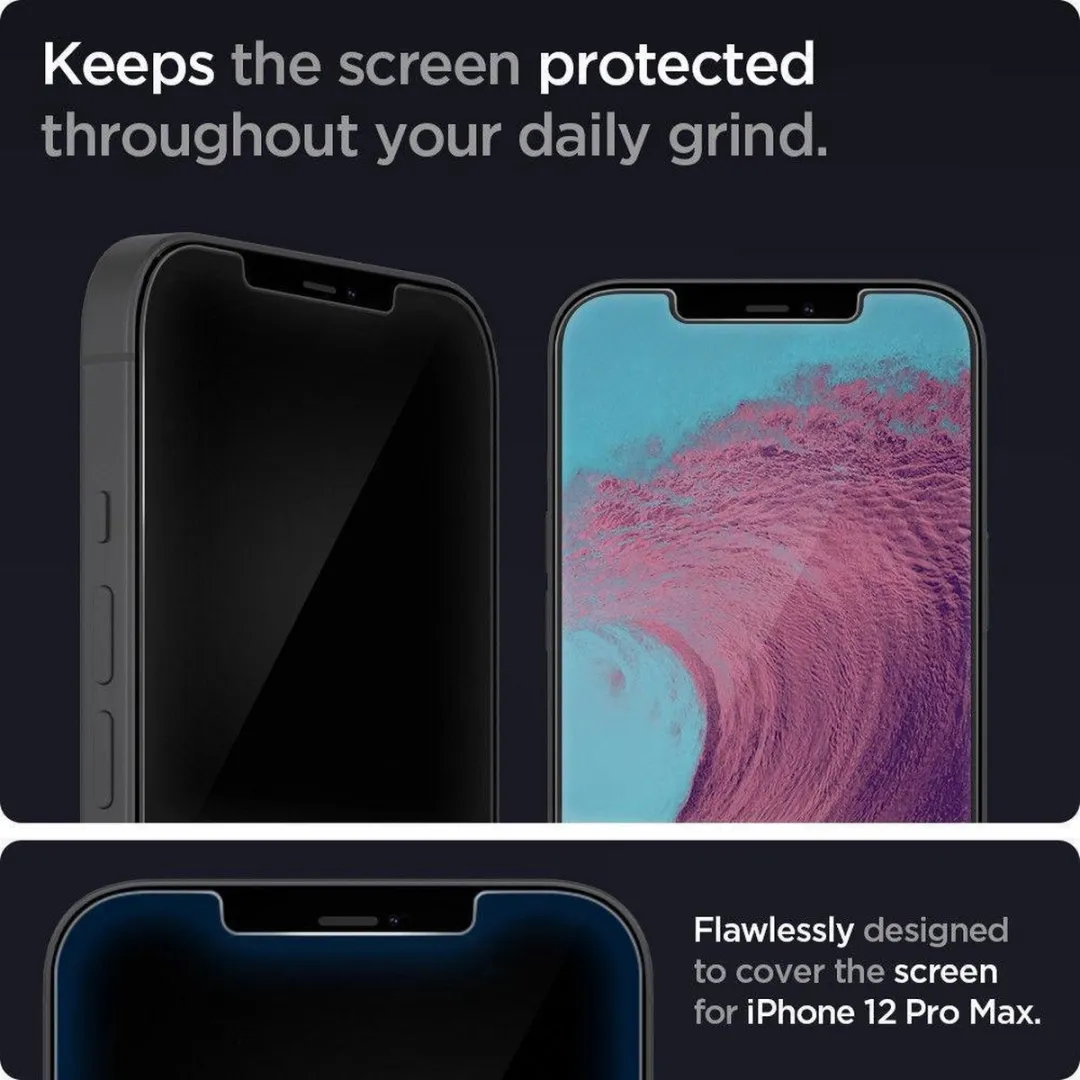 Spigen Glas.tR Slim AGL01467 iPhone 12 Pro Max Beschermglas - 2 Stuks - afbeelding 6 van 6