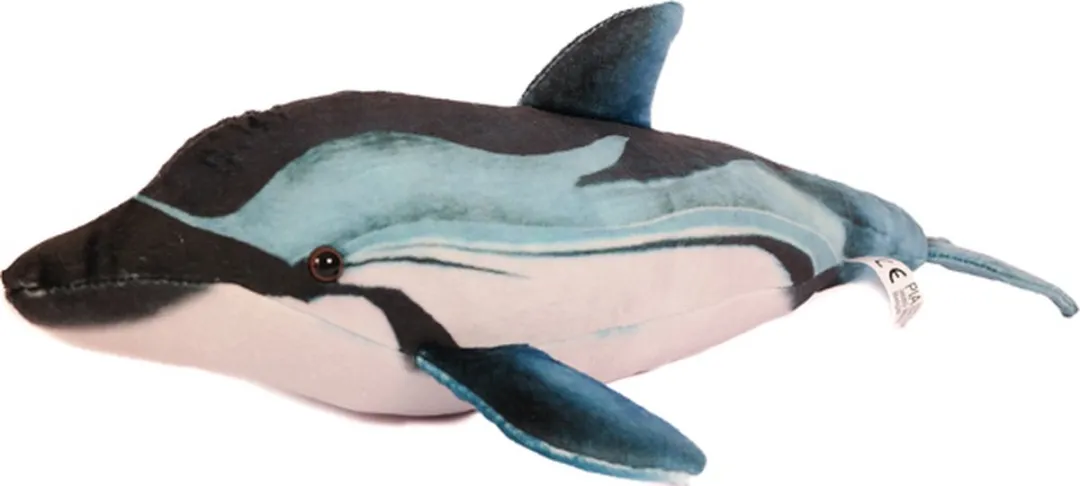 PIA Soft Toys Pluche Dolfijn - 40 cm - Wit/Blauw