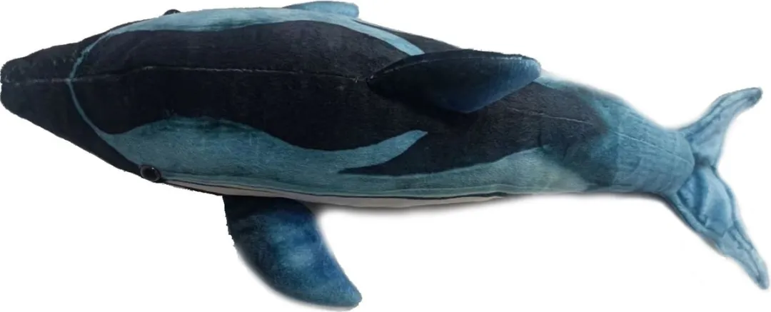 PIA Soft Toys Pluche Dolfijn - 40 cm - Wit/Blauw
