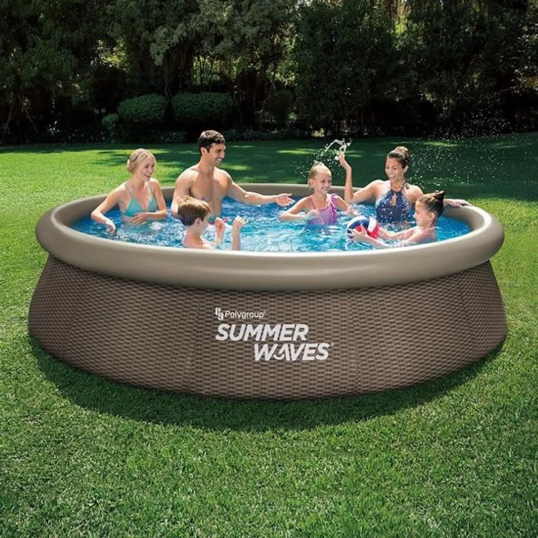 Summer Waves Quick Set Zwembad 366x76cm - 5445L - Dark Double Rattan