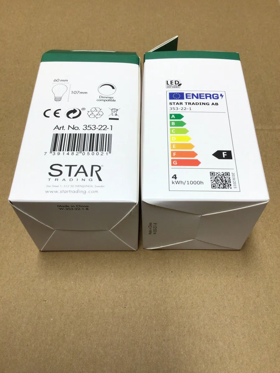Star Trading Standaard Bol E27 4W Superwarm Wit - Dimbaar