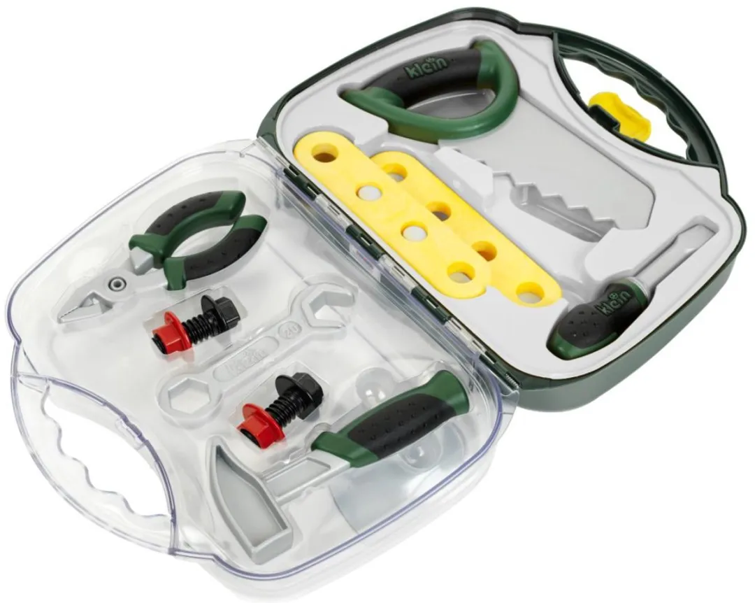 Klein Toys Gereedschapskoffer - 5-delig - Groen/Geel