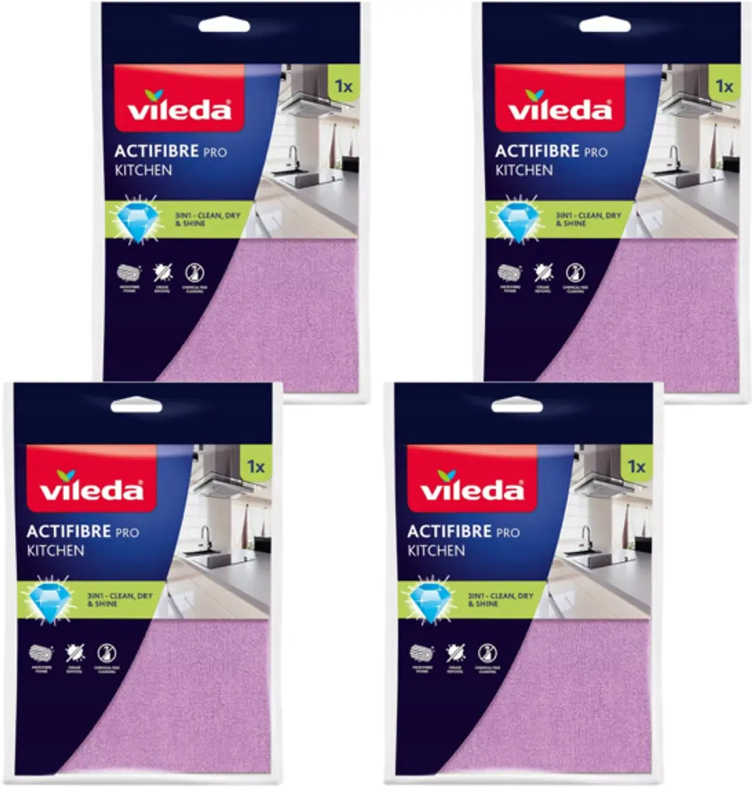 Vileda ACTIFIBRE PRO keukendoekje van PVA, Microvezel Doek