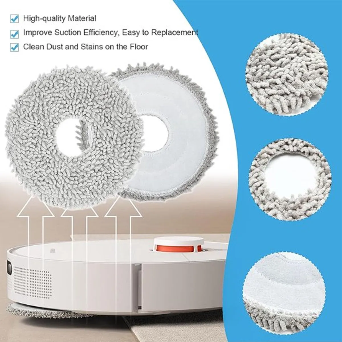 Xiaomi Rolborstels + Doeken + Stofzakken + Borstels - 18 Stuks - Grijs